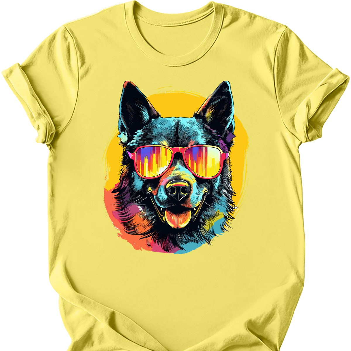 Norwegian Elkhound - Top Dog T-Shirt - Cornsilk