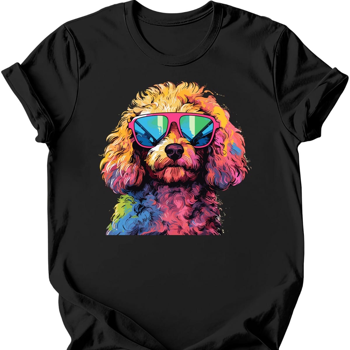 Poodle - Top Dog T-Shirt - Black