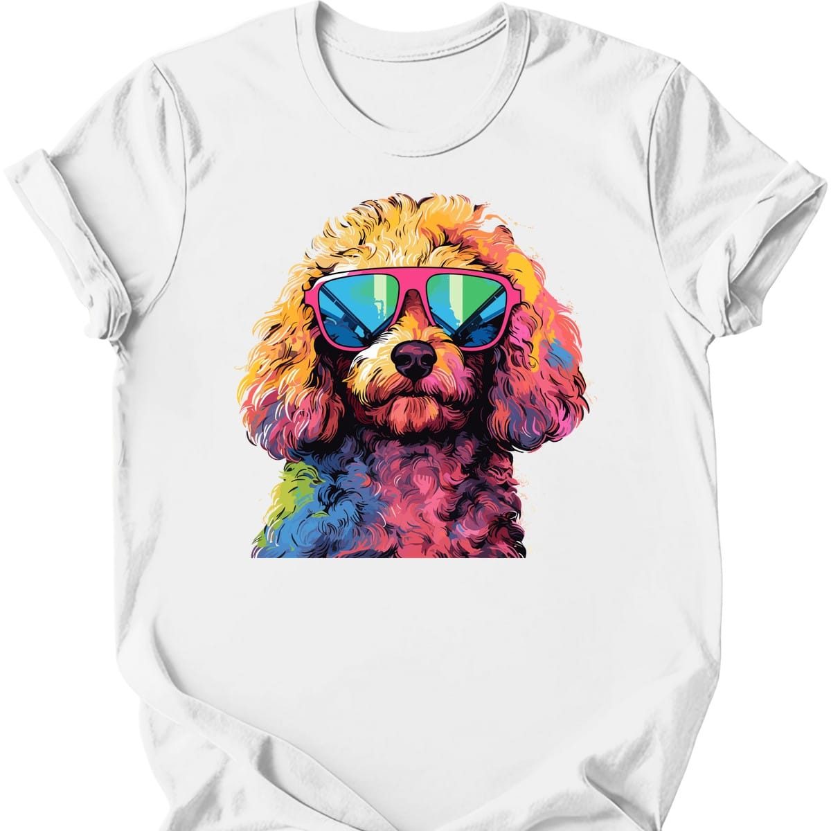Poodle - Top Dog T-Shirt - White