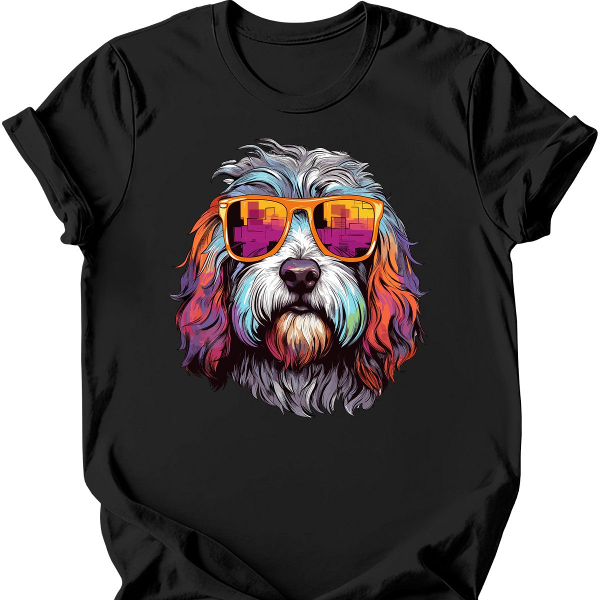 Old English Sheepdog - Top Dog T-Shirt - Black