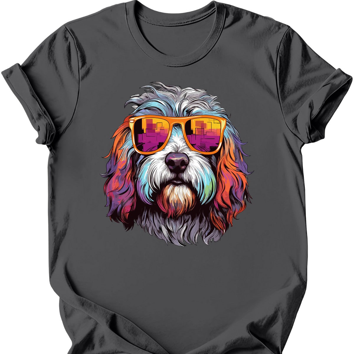 Old English Sheepdog - Top Dog T-Shirt - Charcoal