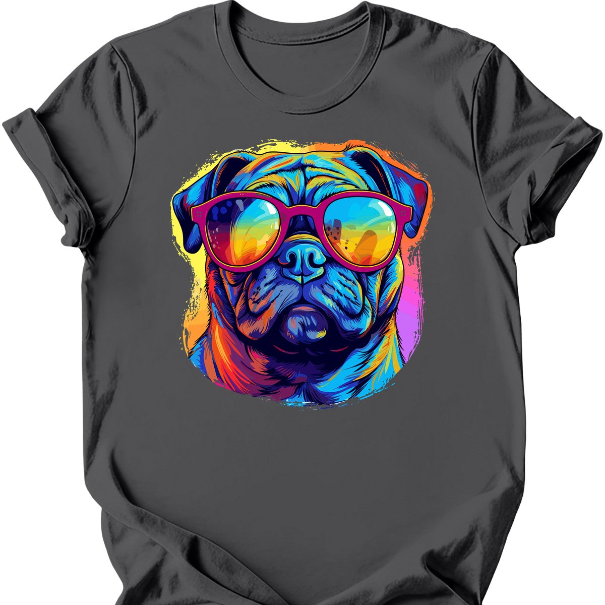Pug - Top Dog T-Shirt - Charcoal