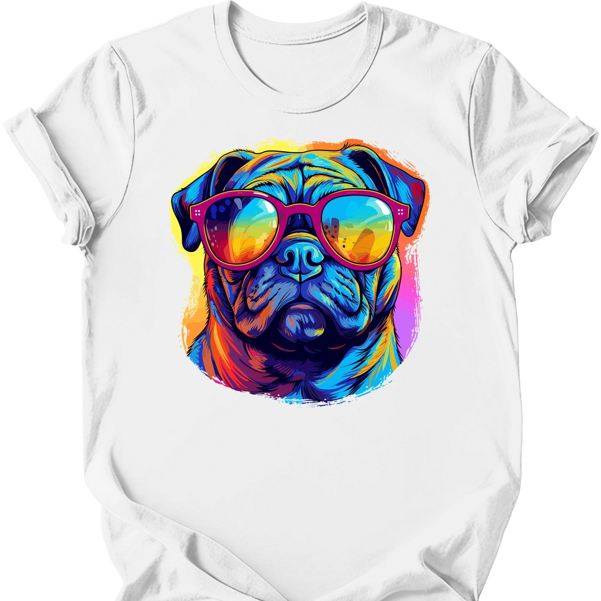 Pug - Top Dog T-Shirt - White