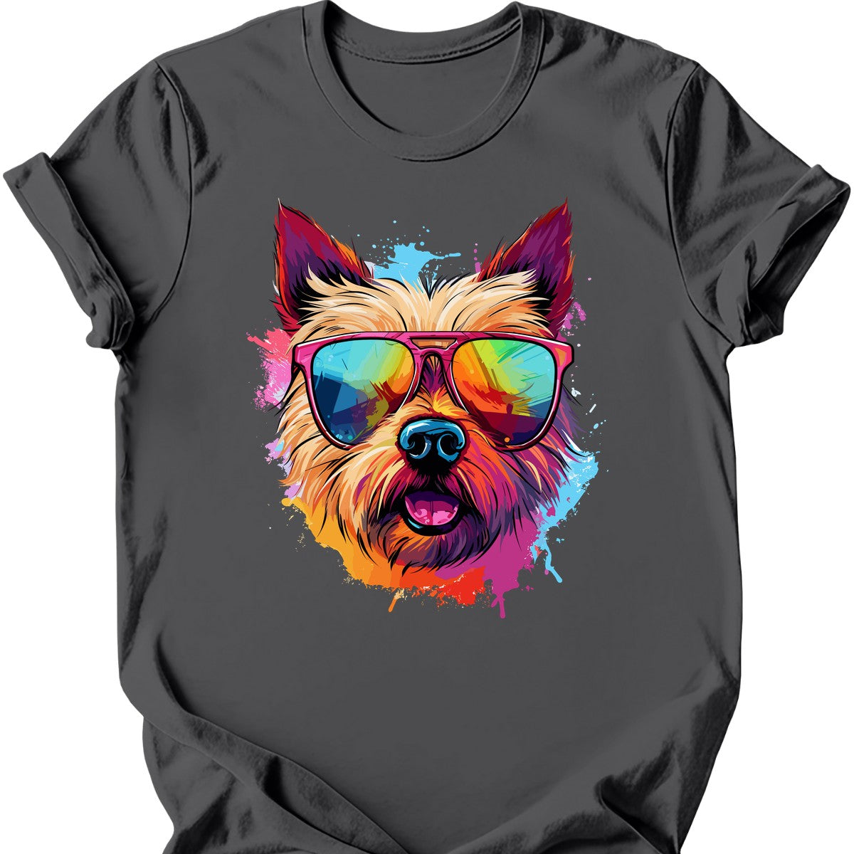 Norwich Terrier - Top Dog T-Shirt - Charcoal