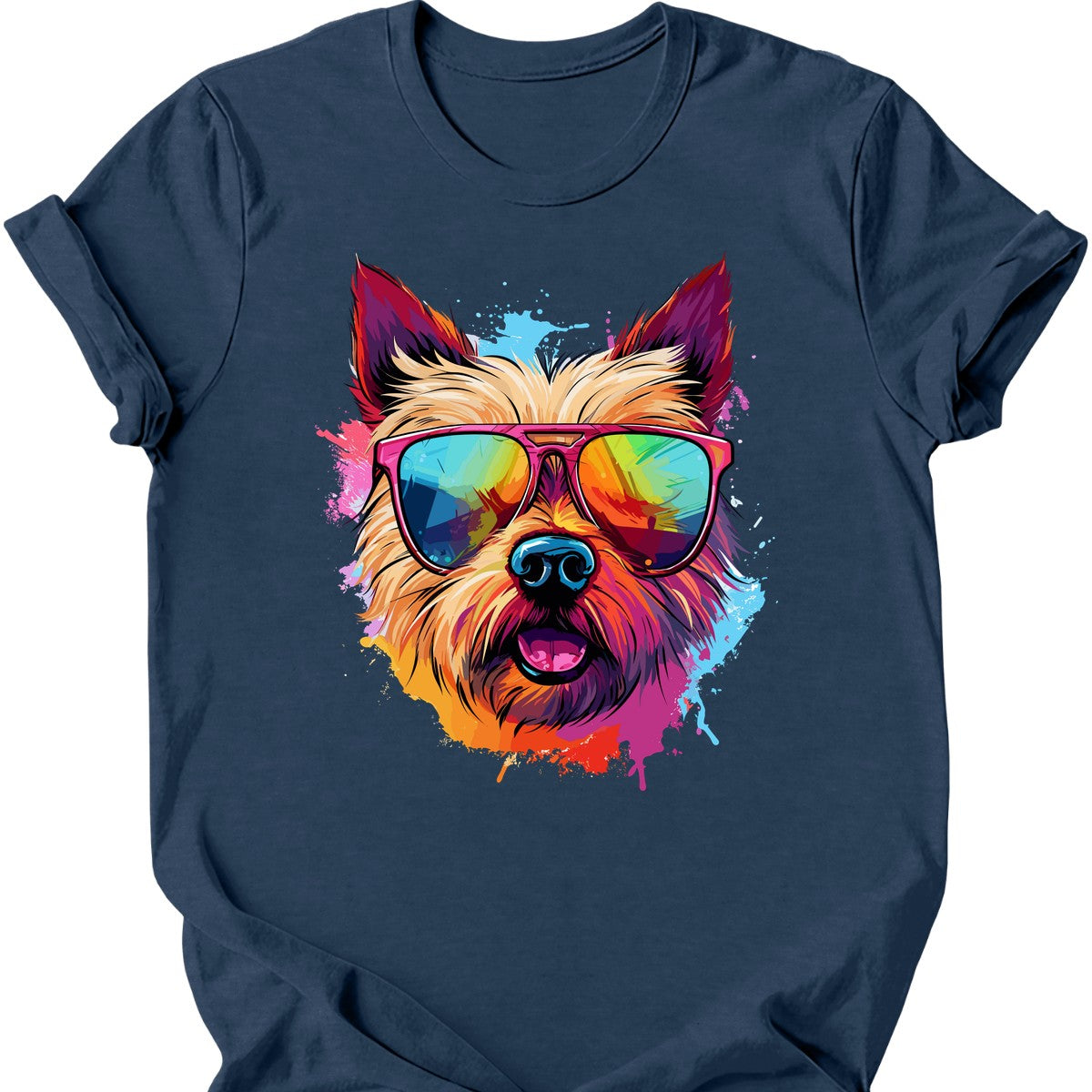 Norwich Terrier - Top Dog T-Shirt - Heather Navy