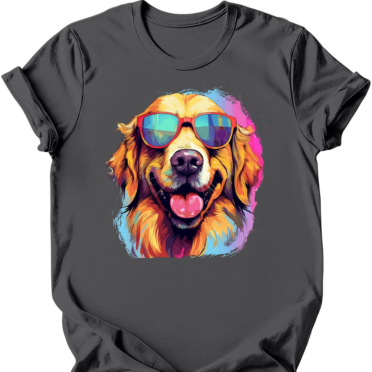 Golden Retriever - Top Dog T-Shirt - Charcoal