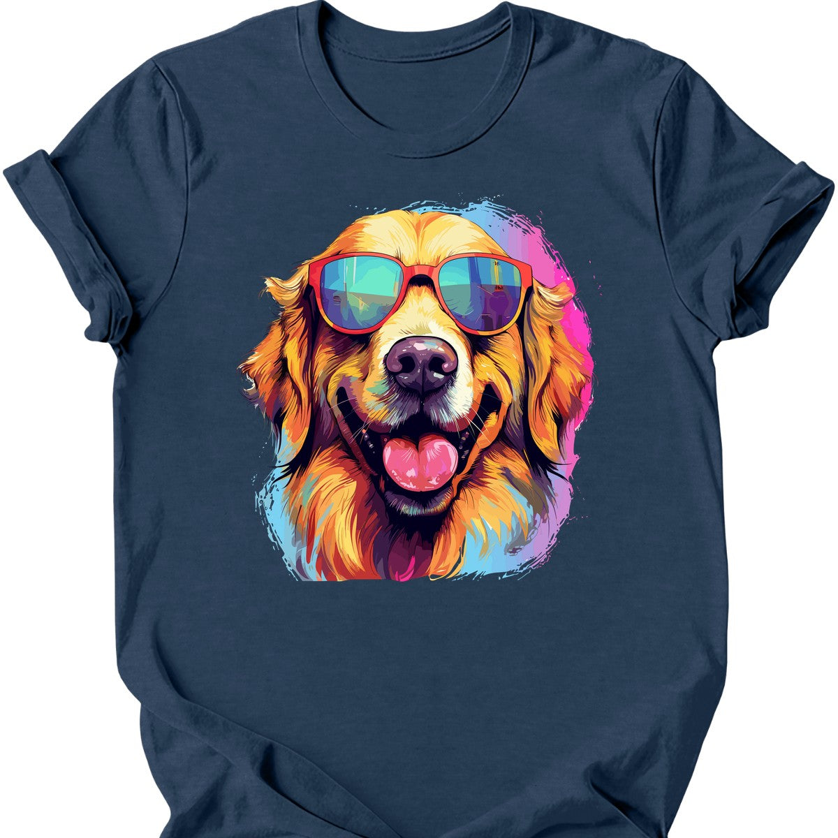 Golden Retriever - Top Dog T-Shirt - Heather Navy