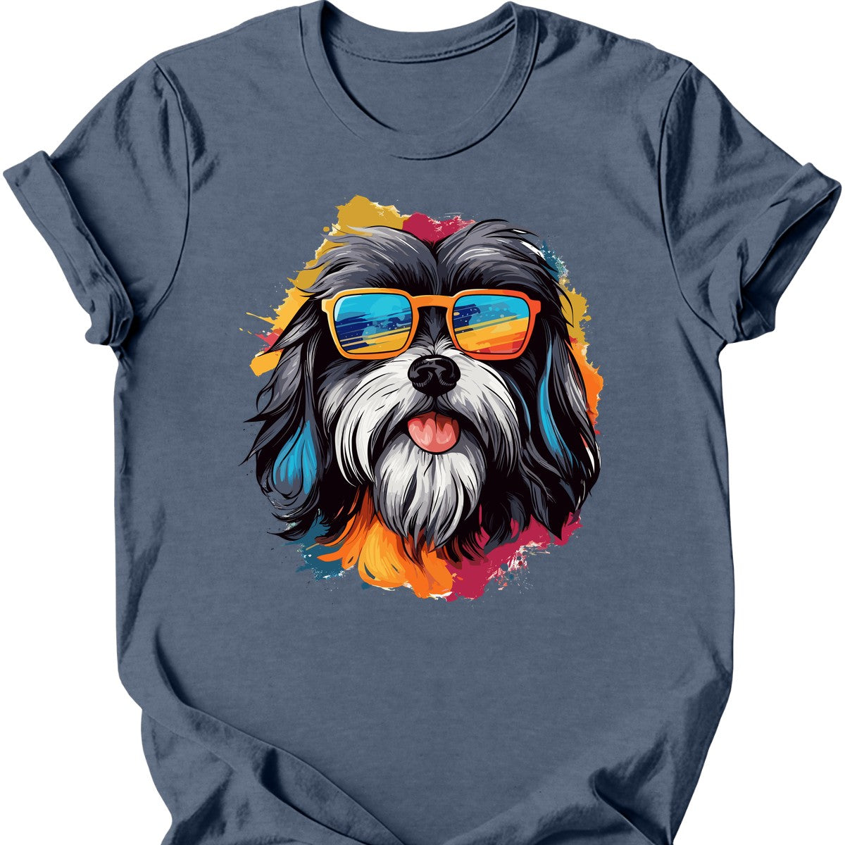 Havanese - Top Dog T-Shirt - Heather Indigo