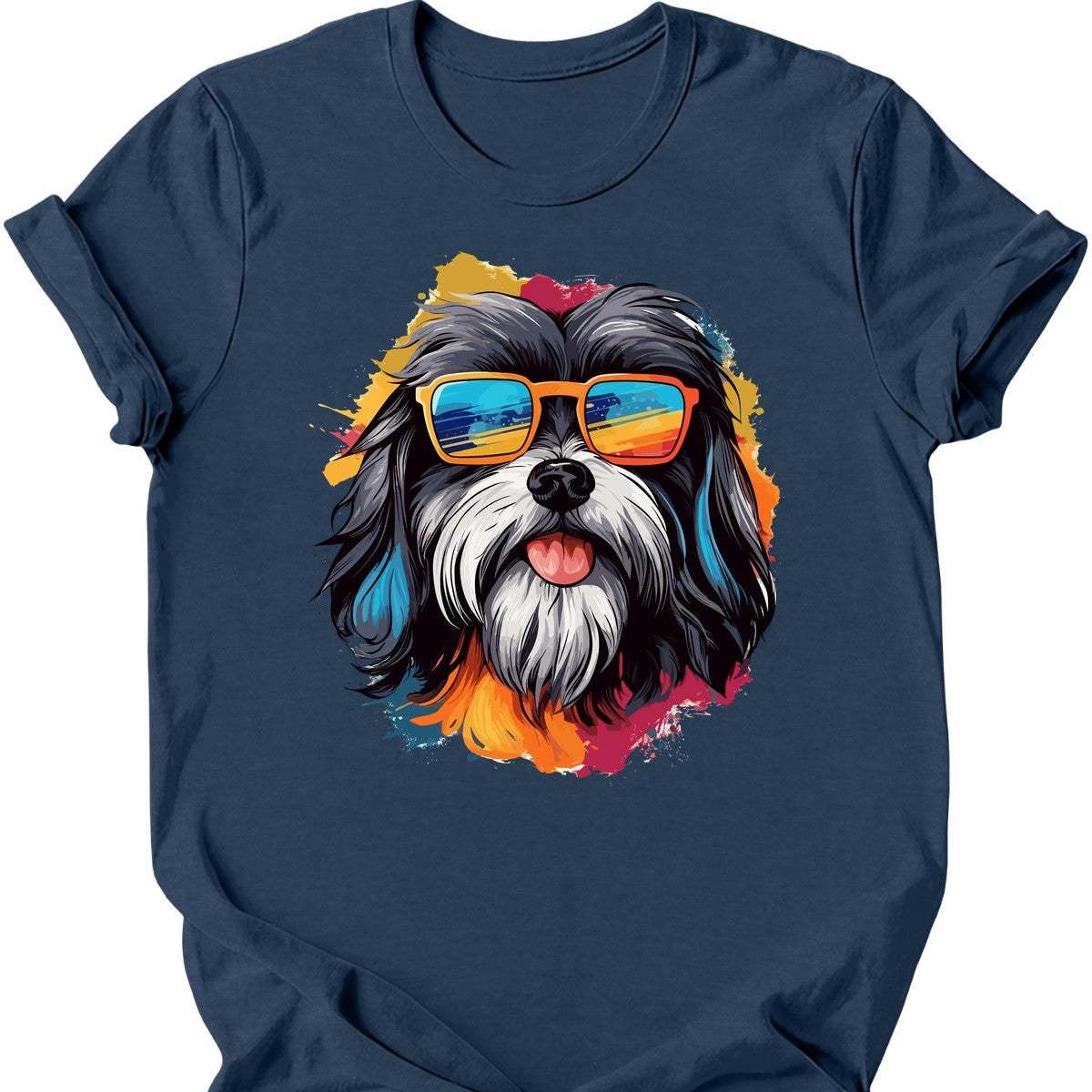 Havanese - Top Dog T-Shirt - Heather Navy