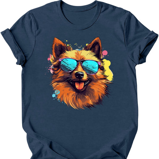 Finnish Spitz - Top Dog T-Shirt - Heather Navy