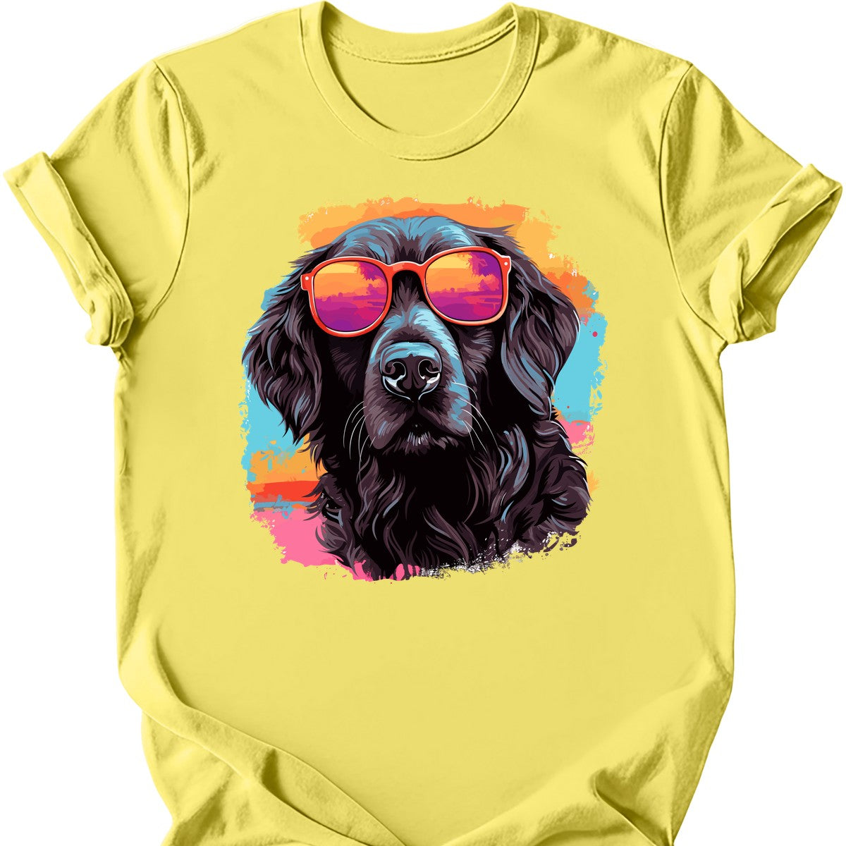 Flat Coated Retriever - Top Dog T-Shirt - Cornsilk