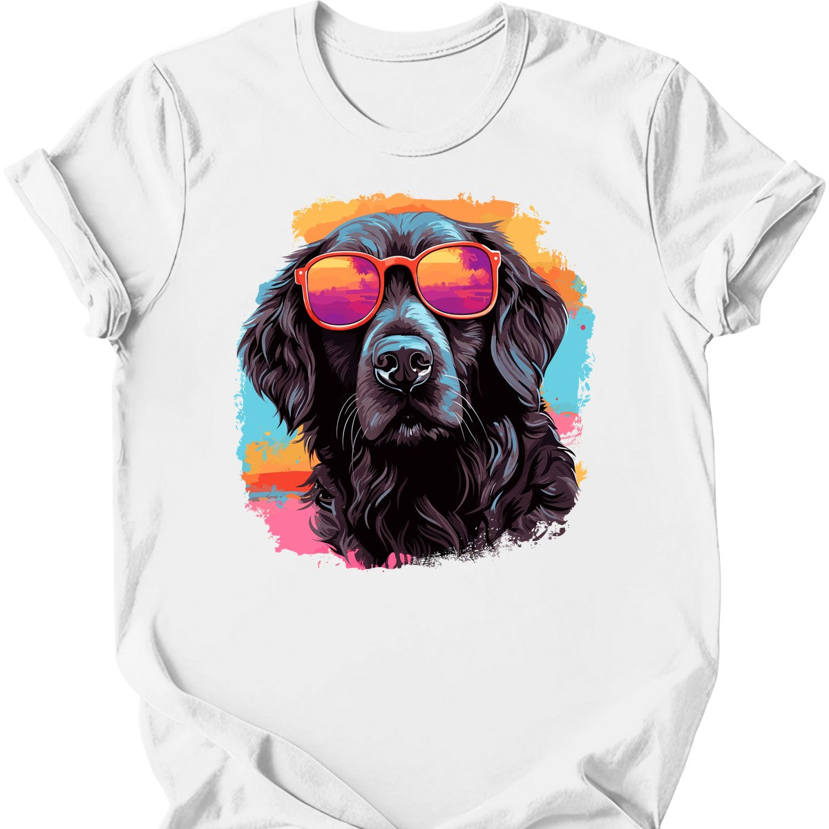 Flat Coated Retriever - Top Dog T-Shirt - White