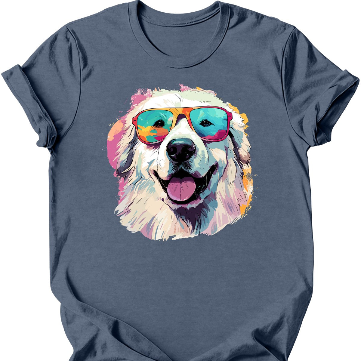 Great Pyrenees - Top Dog T-Shirt - Heather Indigo