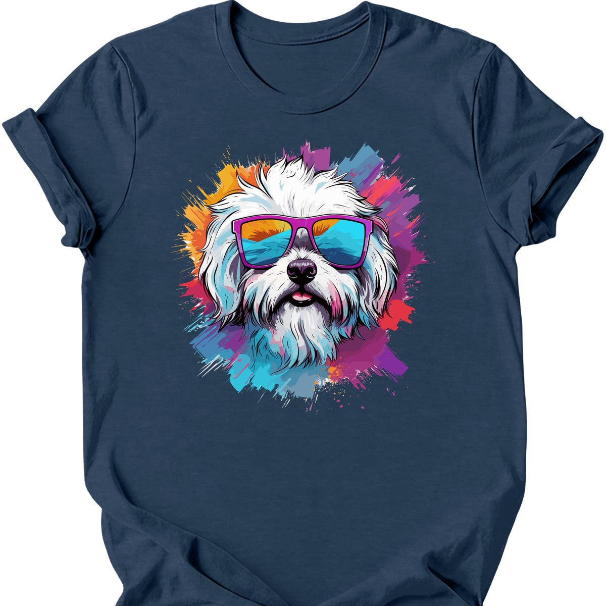 Maltese - Top Dog T-Shirt - Heather Navy