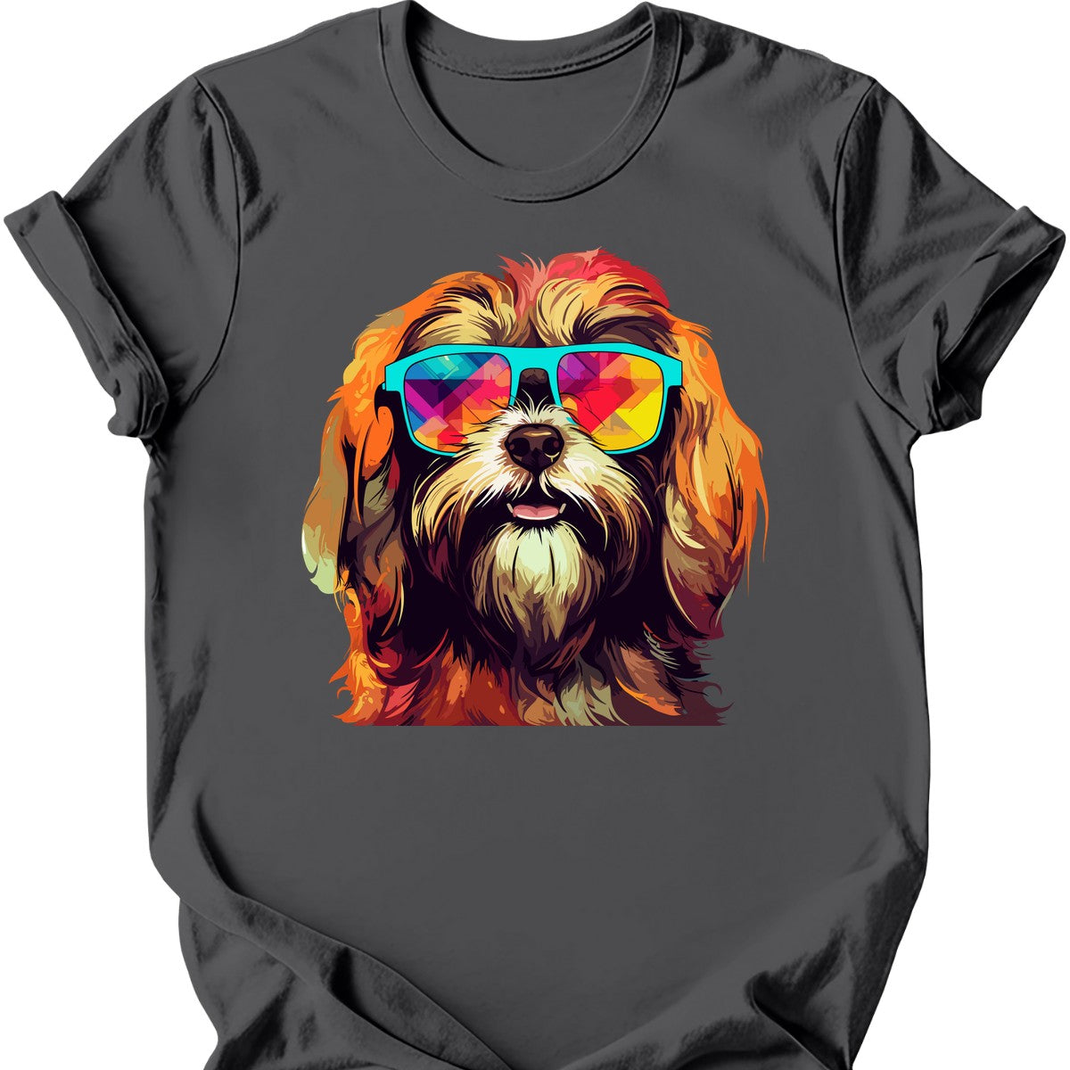 Lhasa Apso - Top Dog T-Shirt - Charcoal