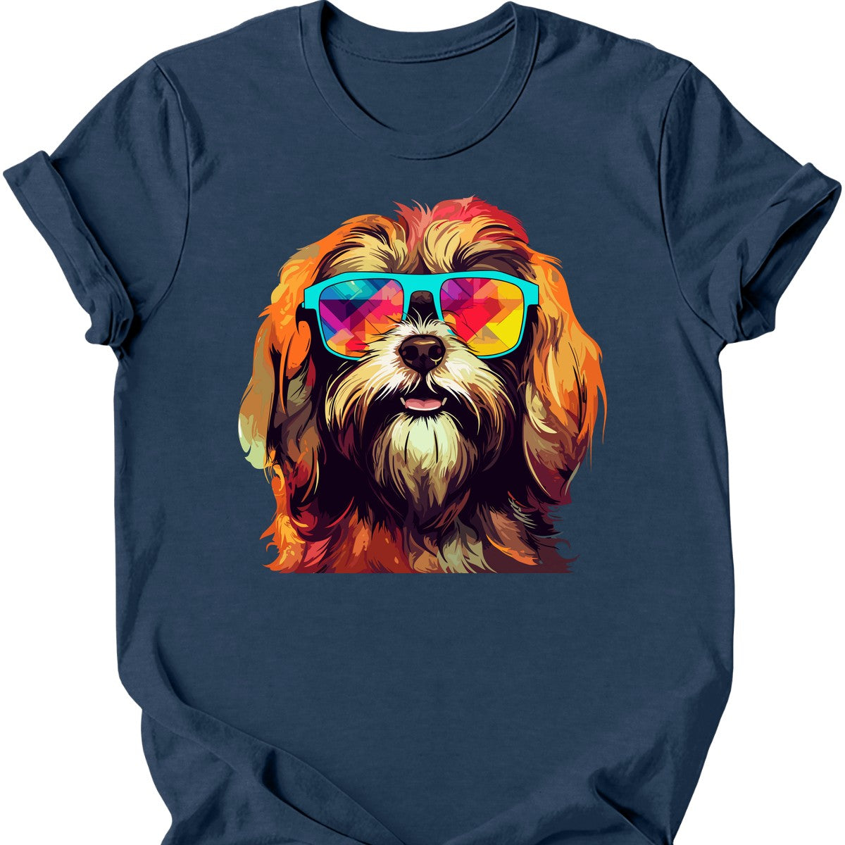 Lhasa Apso - Top Dog T-Shirt - Heather Navy