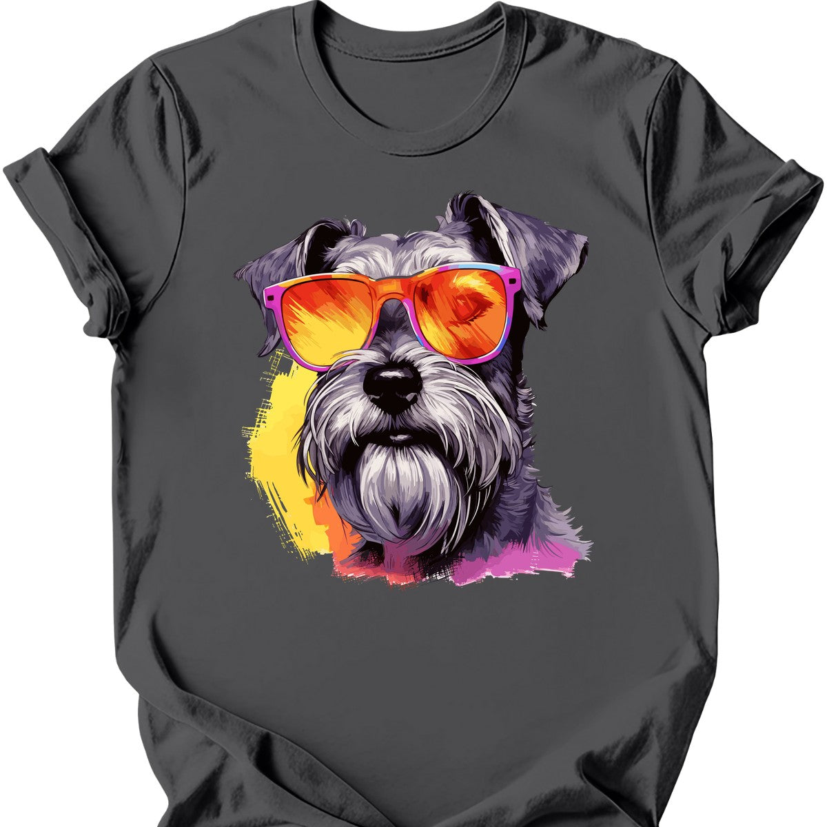 Miniature Schnauzer - Top Dog T-Shirt - Charcoal