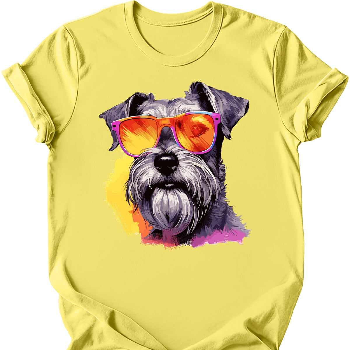 Miniature Schnauzer - Top Dog T-Shirt - Cornsilk