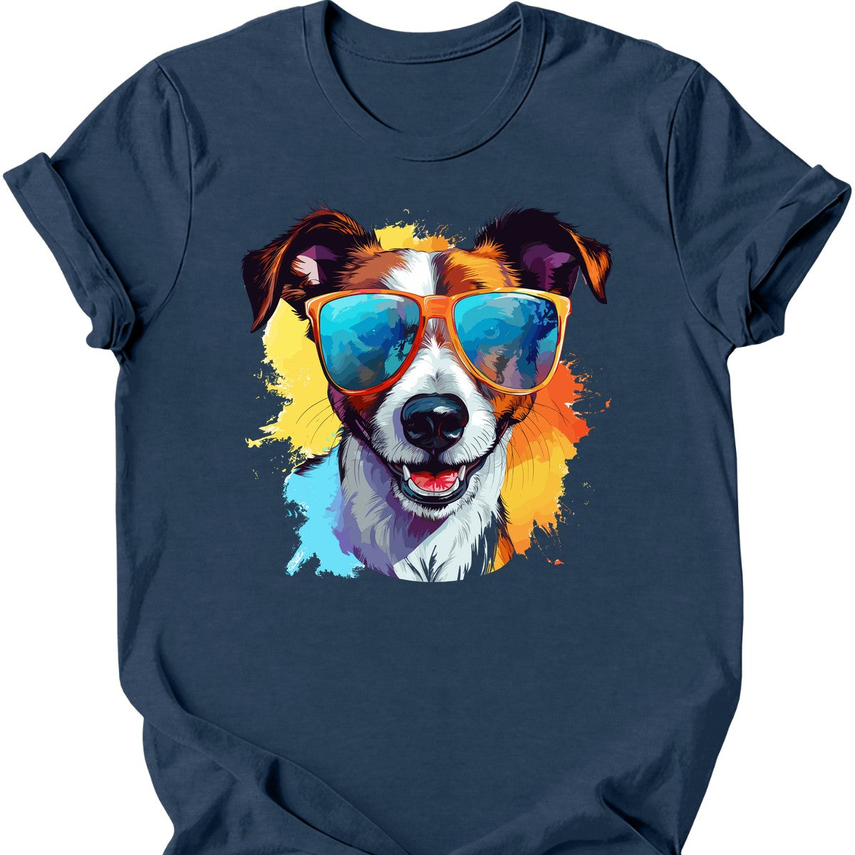 Jack Russell Terrier - Top Dog T-Shirt - Heather Navy