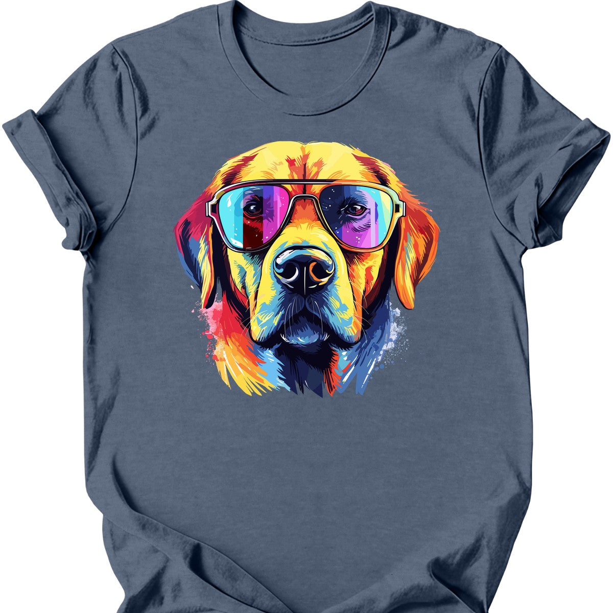 Labrador - Top Dog T-Shirt - Heather Indigo