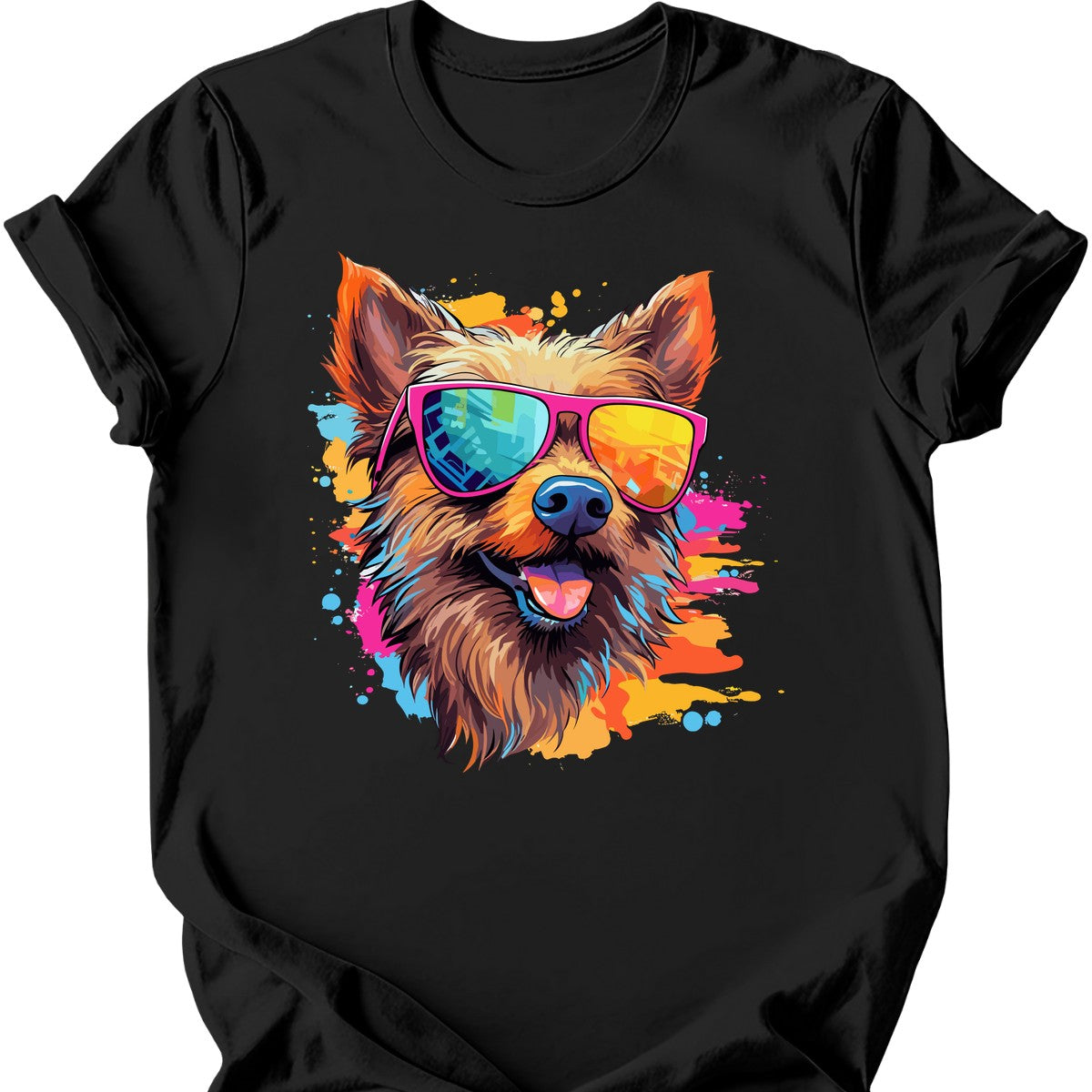 Australian Terrier - Top Dog T-Shirt - Black