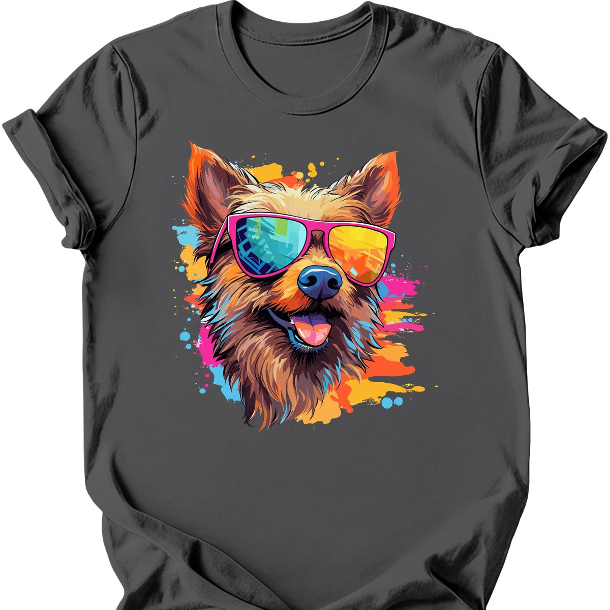 Australian Terrier - Top Dog T-Shirt - Charcoal