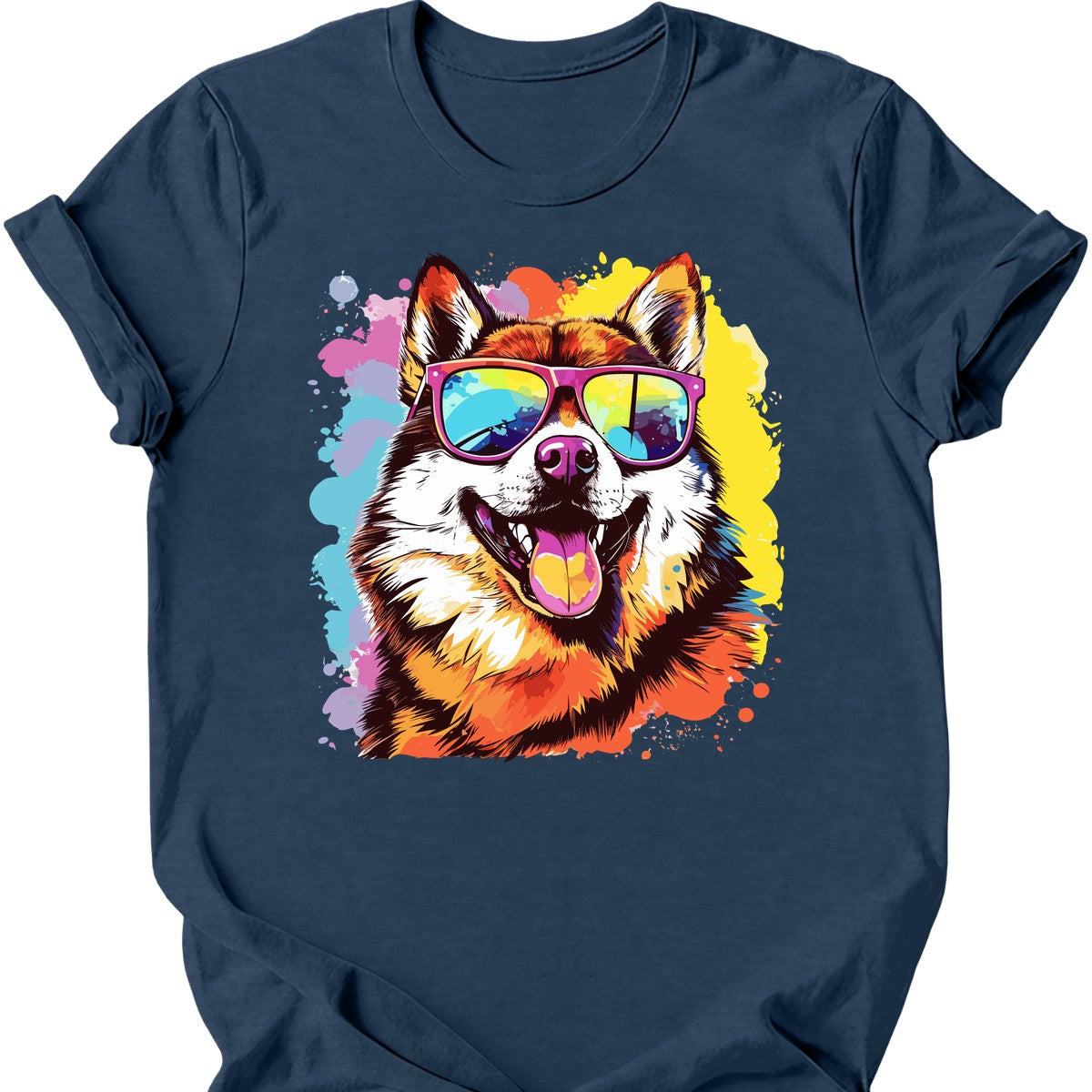 Akita Inu - Top Dog T-Shirt - Heather Navy