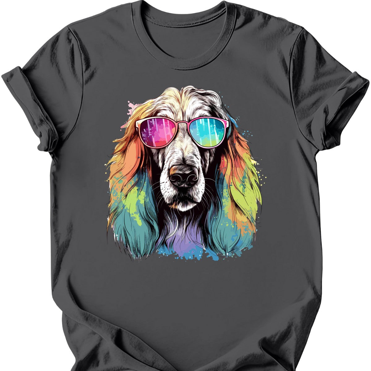 Afghan Hound - Top Dog T-Shirt - Charcoal
