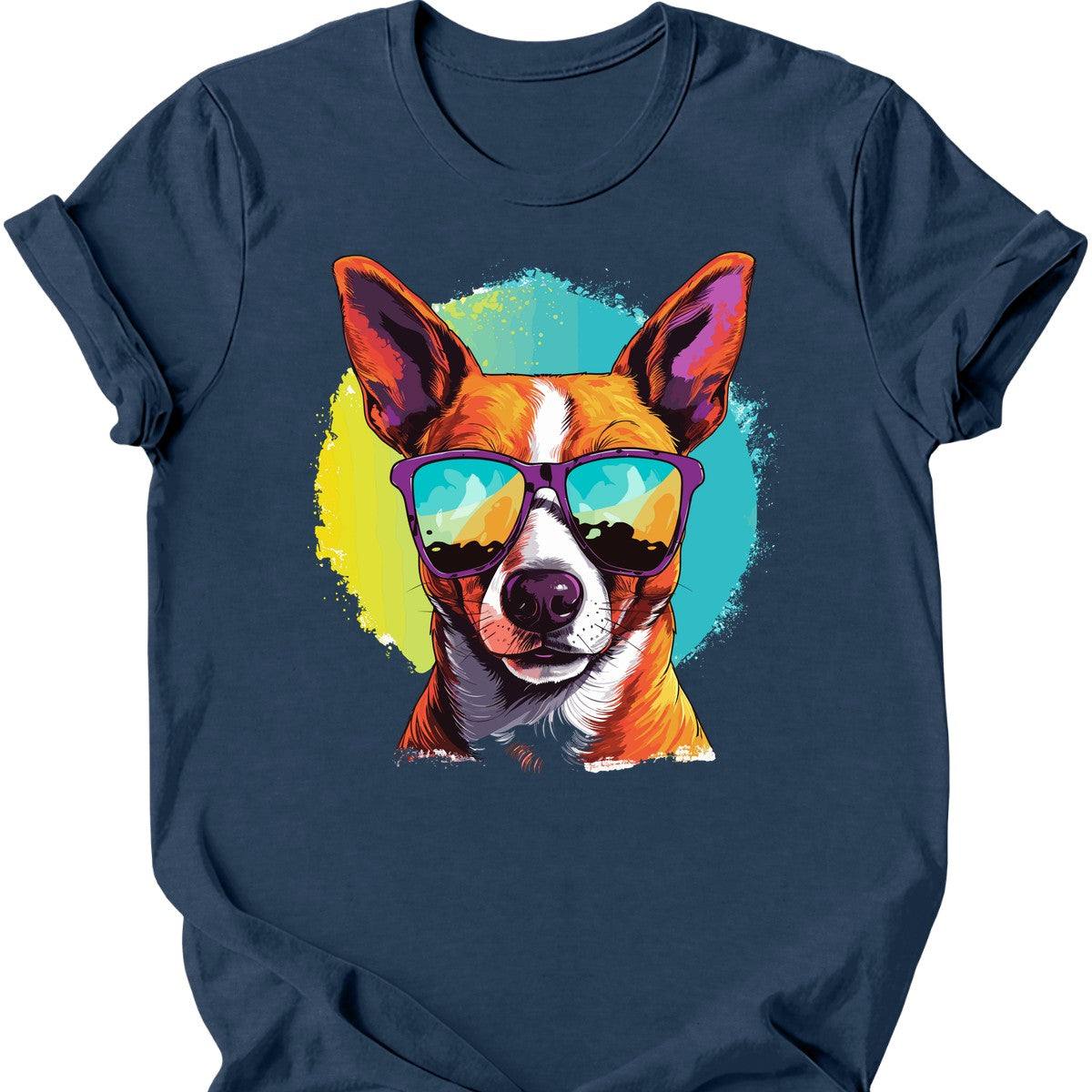 Basenji - Top Dog T-Shirt - Heather Navy