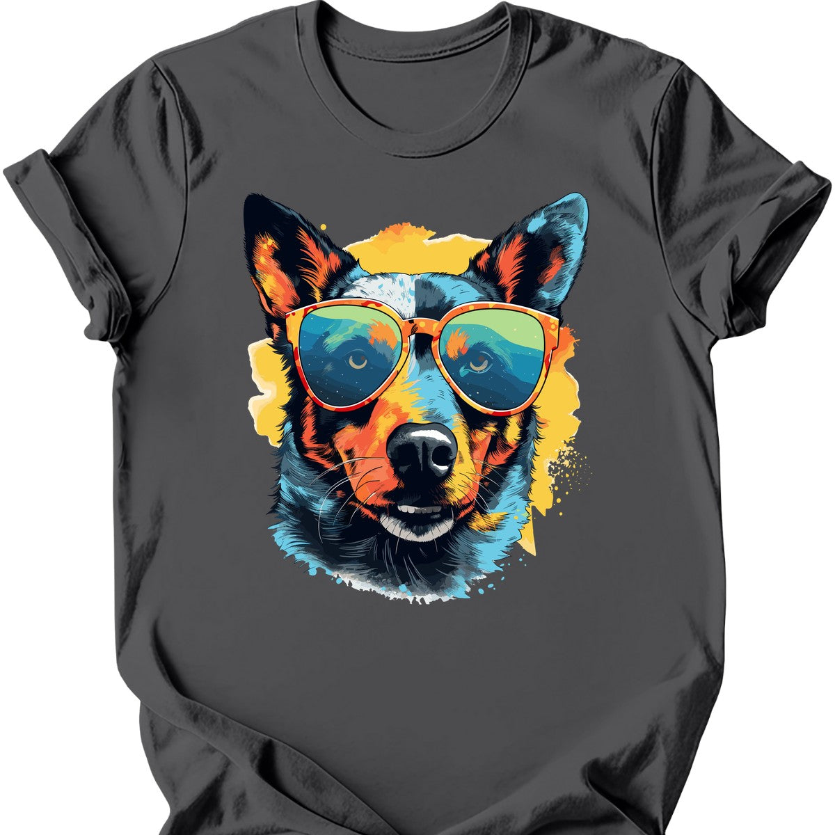Australian Cattle - Top Dog T-Shirt - Charcoal