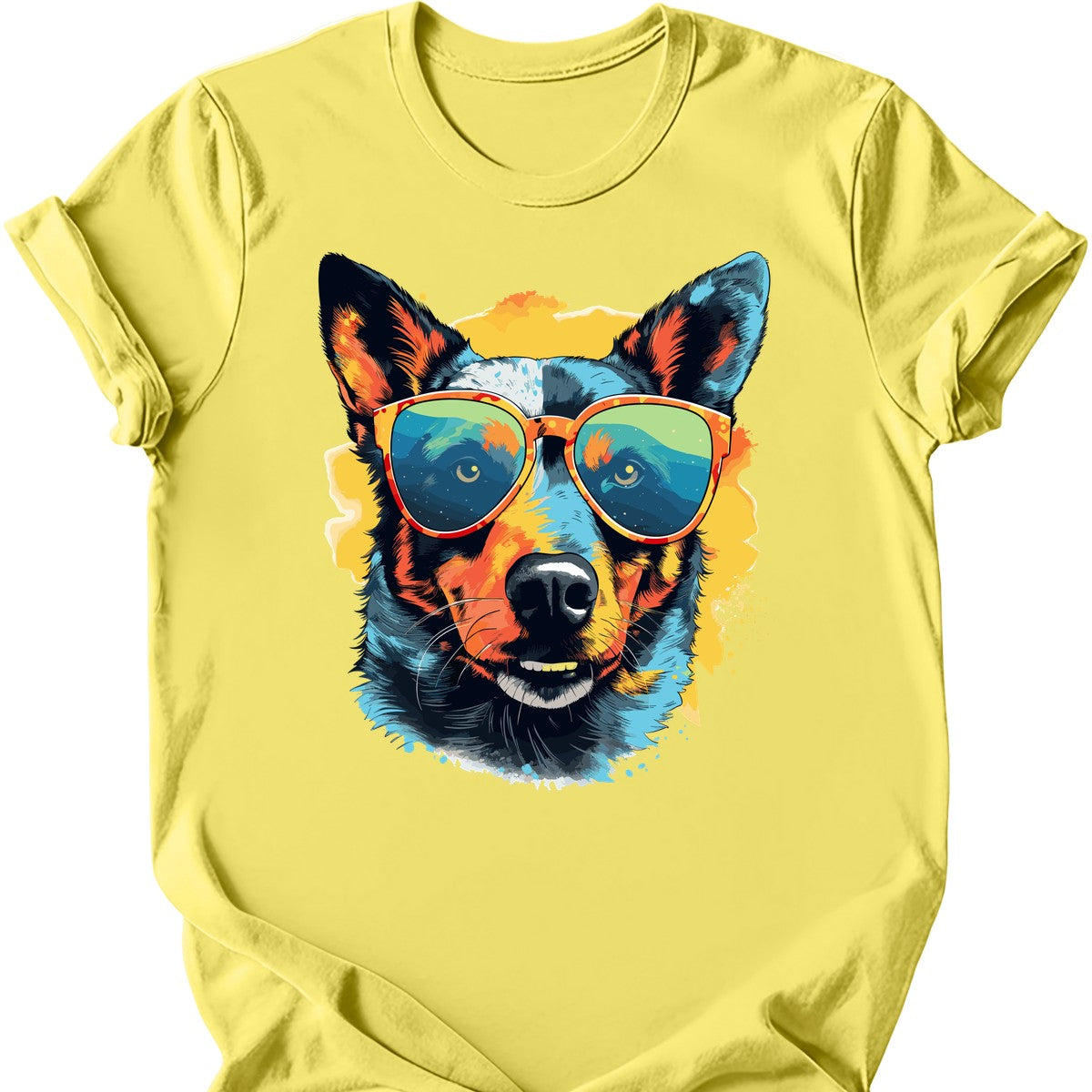 Australian Cattle - Top Dog T-Shirt - Cornsilk