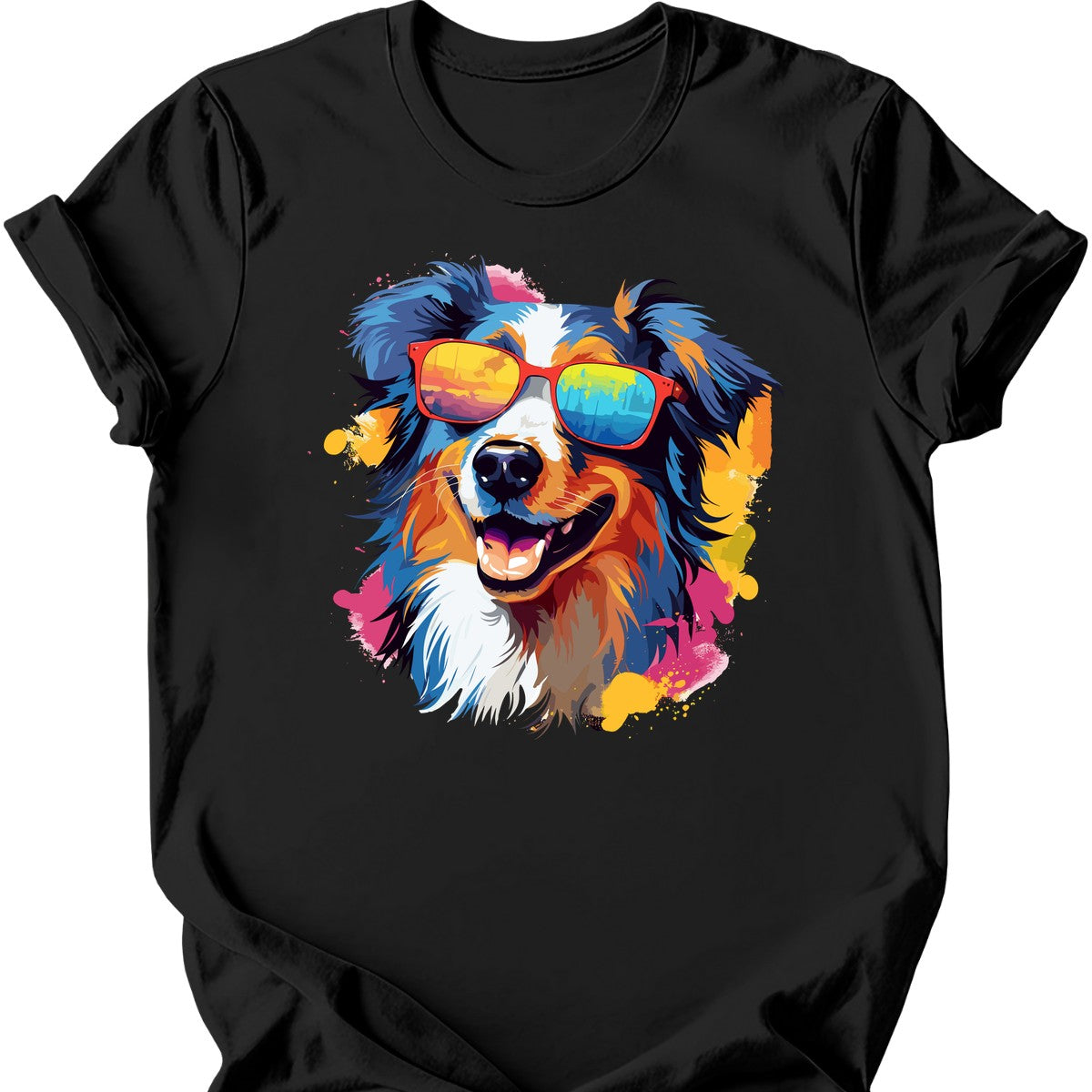 Australian Shepherd - Top Dog T-Shirt - Black