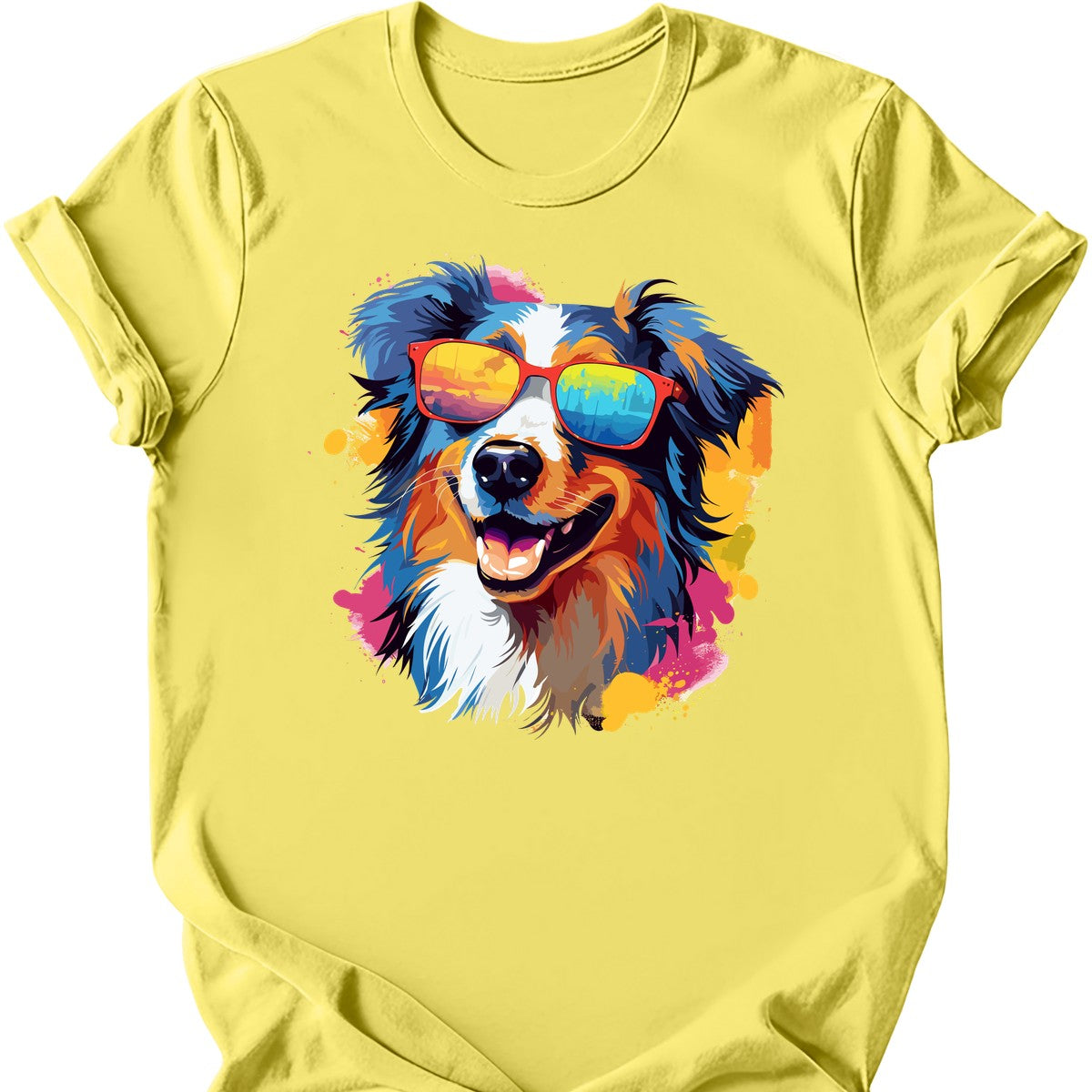 Australian Shepherd - Top Dog T-Shirt - Cornsilk