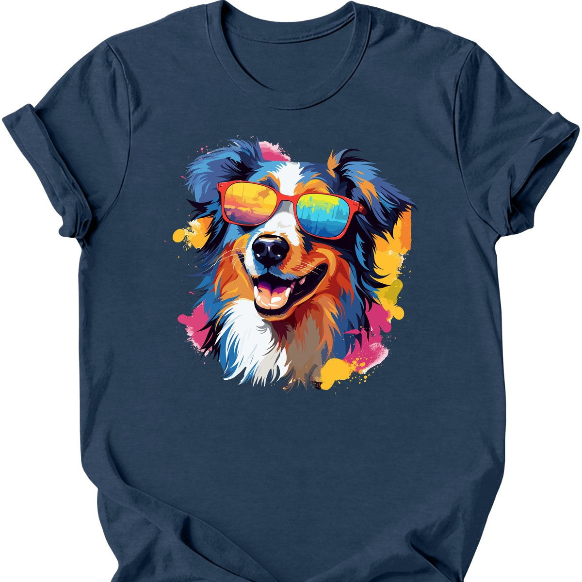 Australian Shepherd - Top Dog T-Shirt - Heather Navy