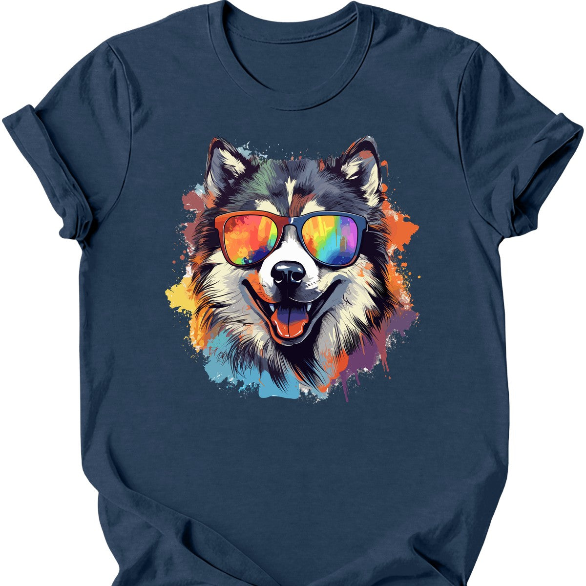 Alaskan Malamute - Top Dog T-Shirt - Heather Navy