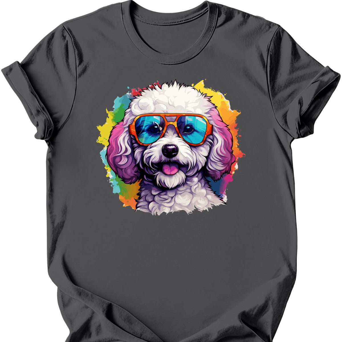 Bichon Frise - Top Dog T-Shirt - Charcoal
