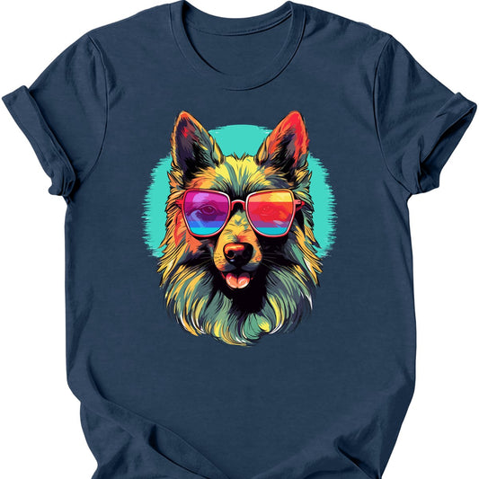 Belgian Tervuren - Top Dog T-Shirt - Heather Navy