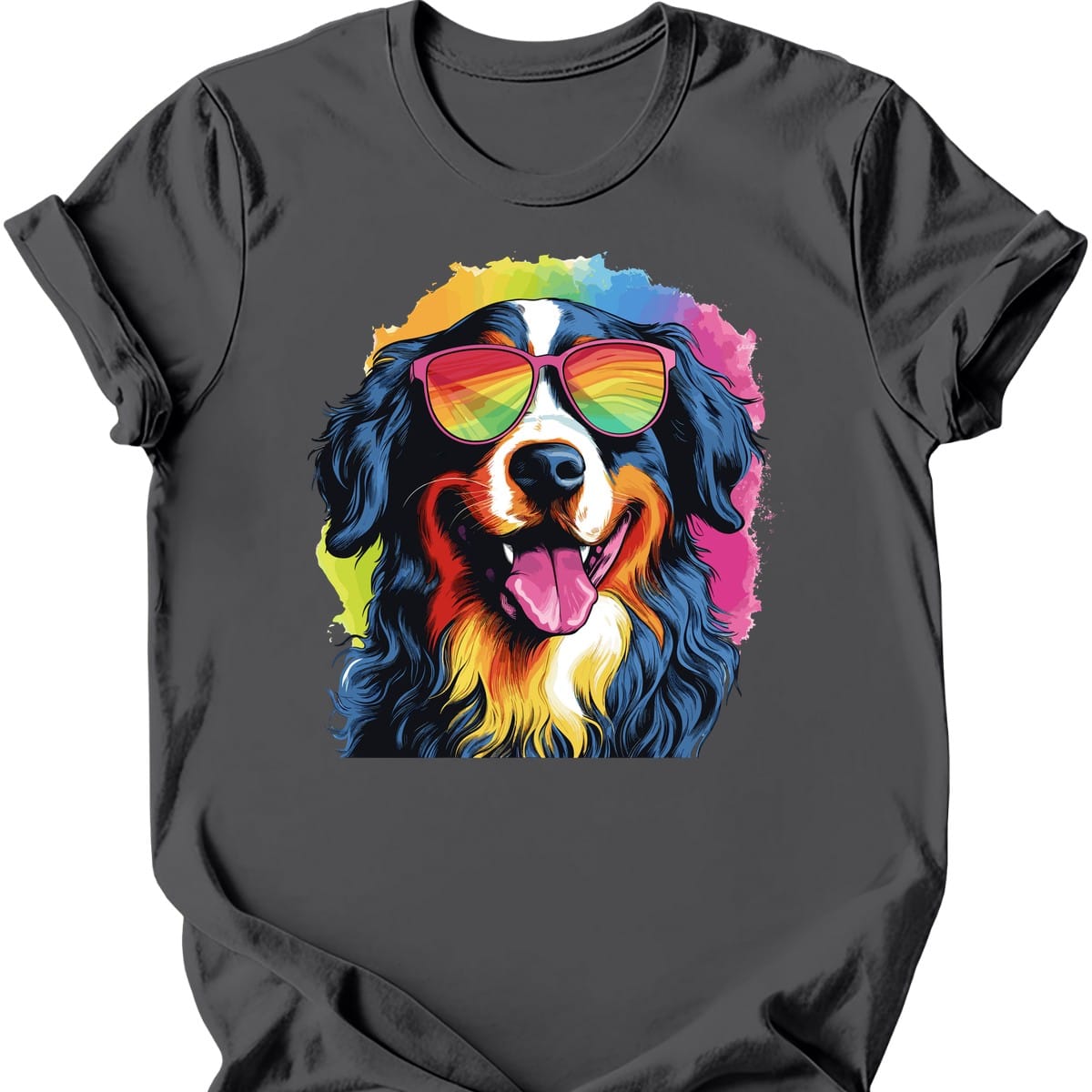 Bernese Mountain - Top Dog T-Shirt - Charcoal