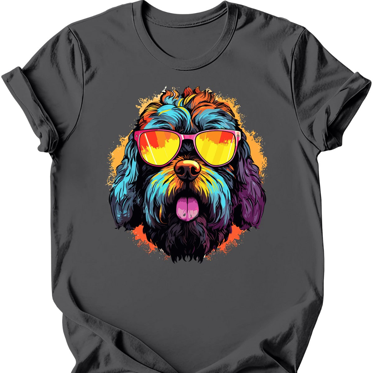 Black Russian Terrier - Top Dog T-Shirt - Charcoal