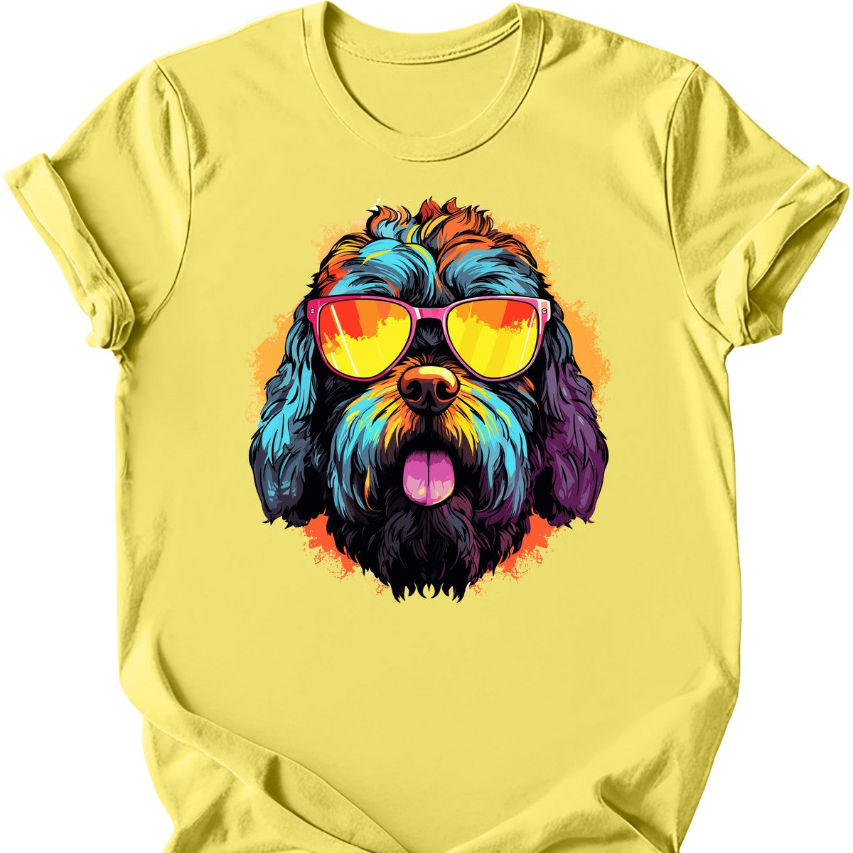 Black Russian Terrier - Top Dog T-Shirt - Cornsilk