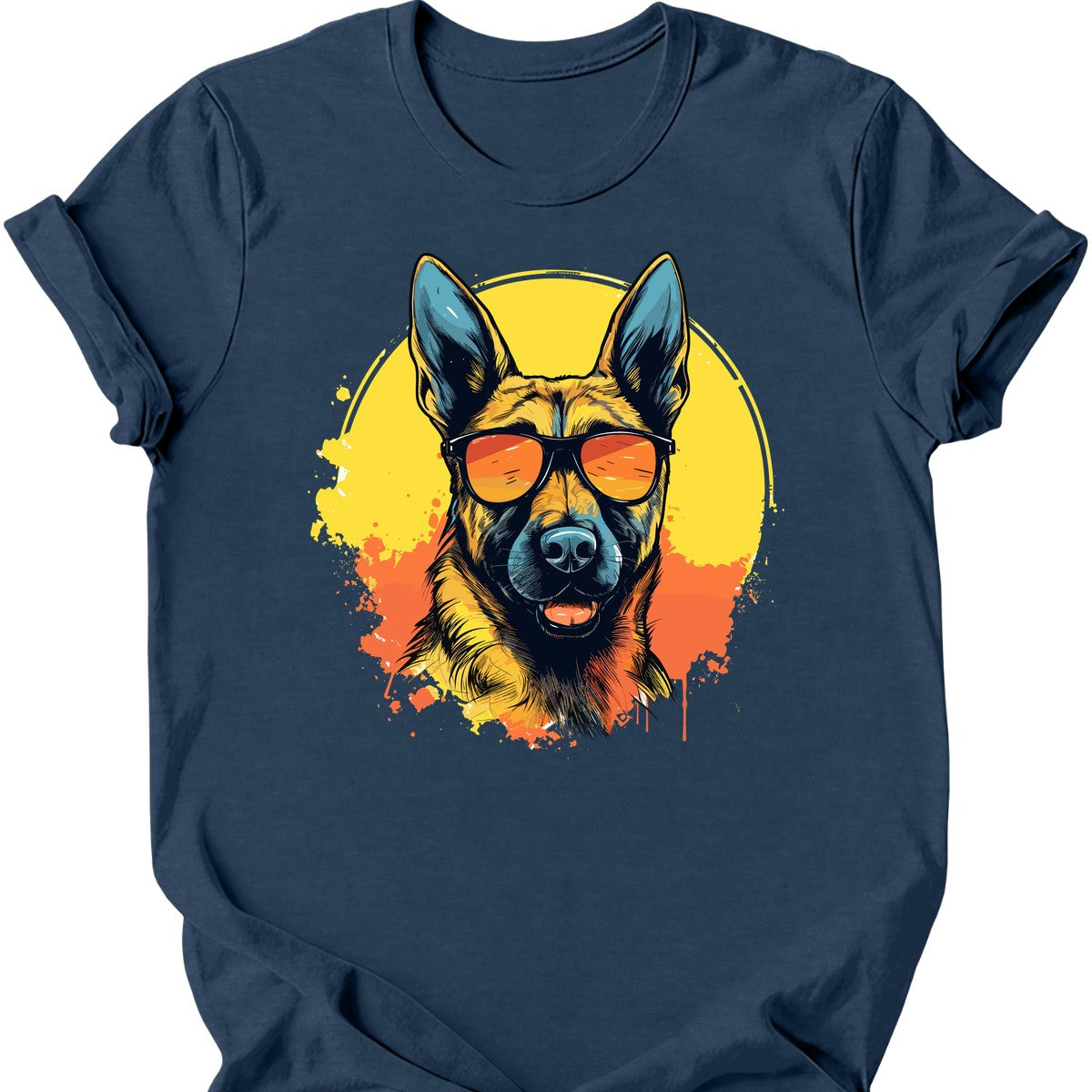 Belgian Malinois - Top Dog T-Shirt - Heather Navy