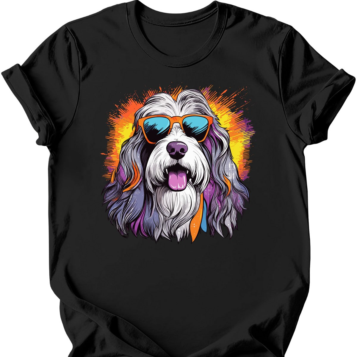 Bearded Collie - Top Dog T-Shirt - Black