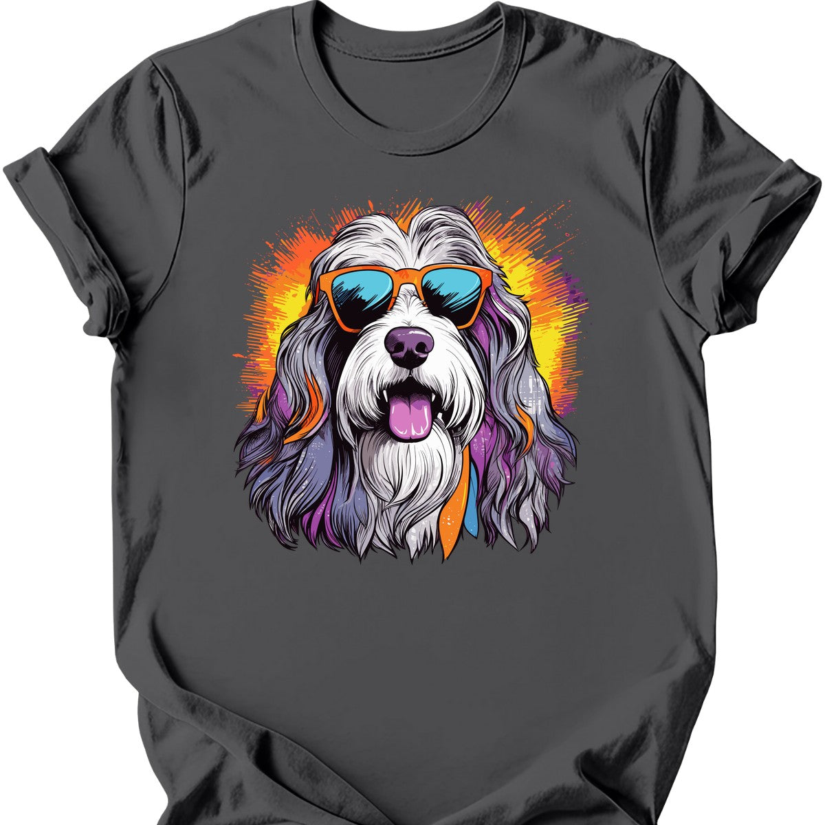 Bearded Collie - Top Dog T-Shirt - Charcoal