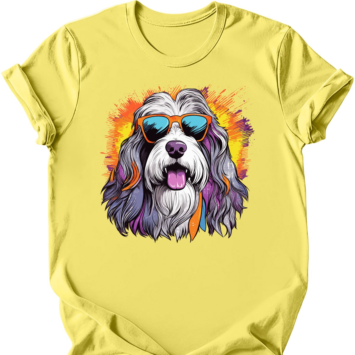 Bearded Collie - Top Dog T-Shirt - Cornsilk