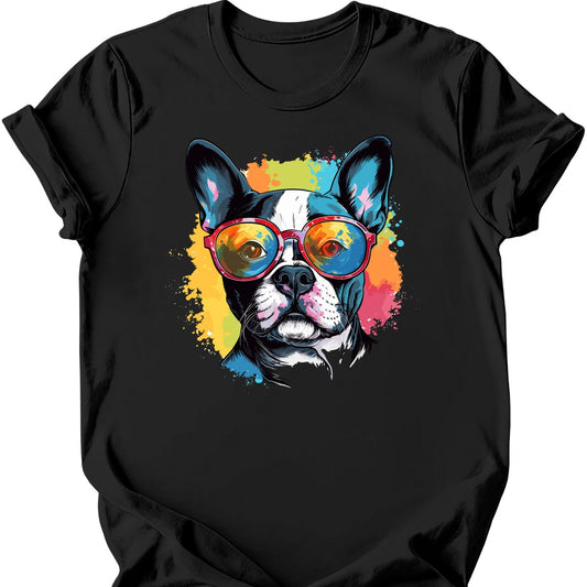 Boston Terrier - Top Dog T-Shirt - Black