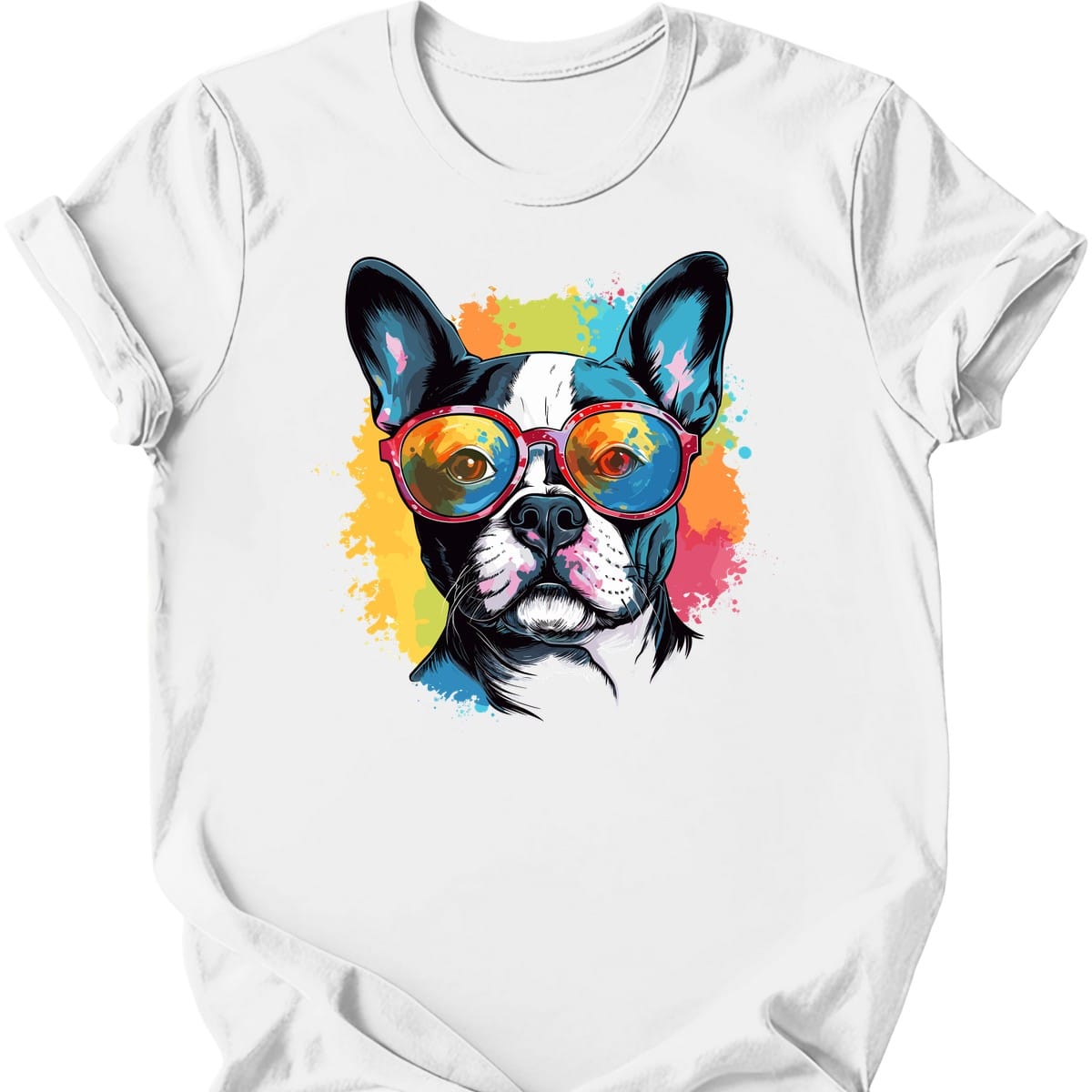 Boston Terrier - Top Dog T-Shirt - White