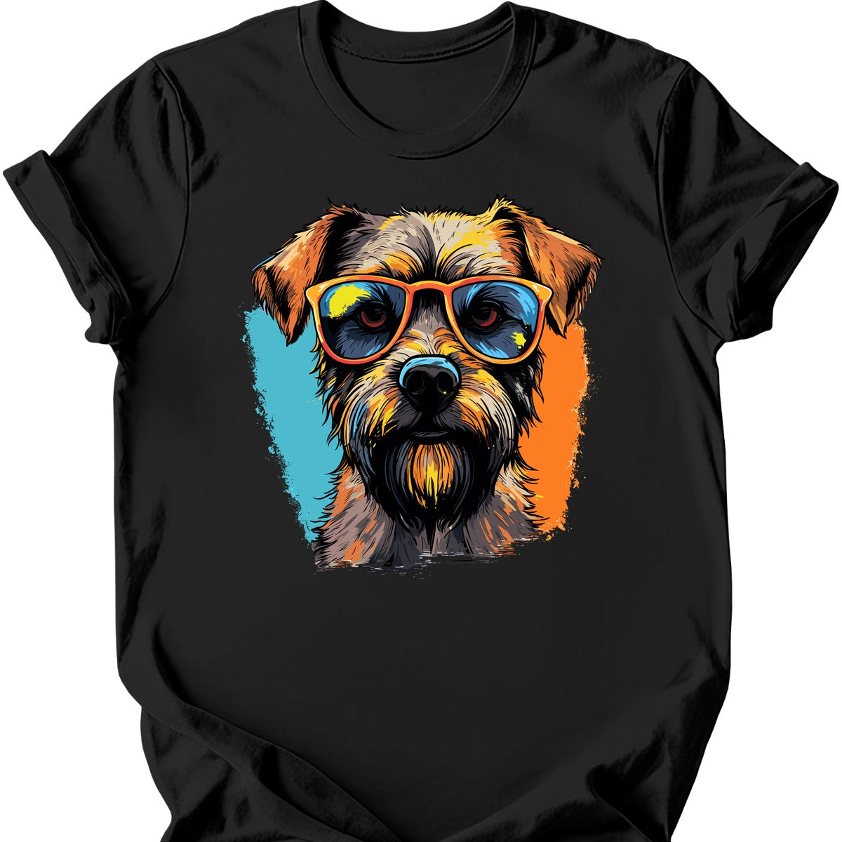 Border Terrier - Top Dog T-Shirt - Black