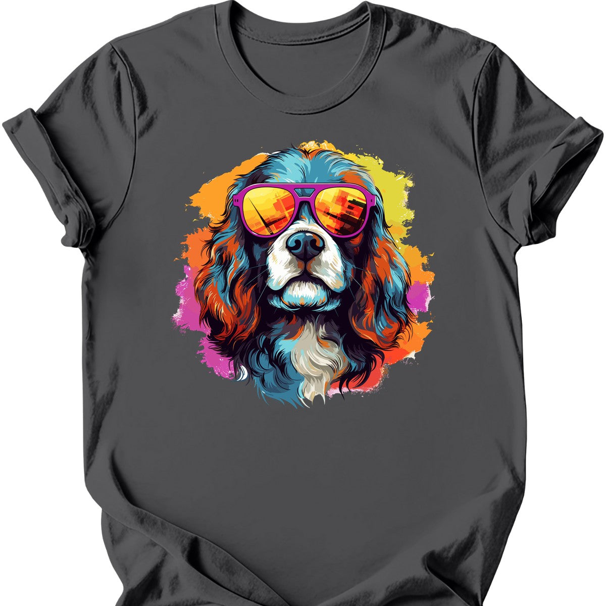 Cavalier King Charles Spaniel - Top Dog T-Shirt - Charcoal