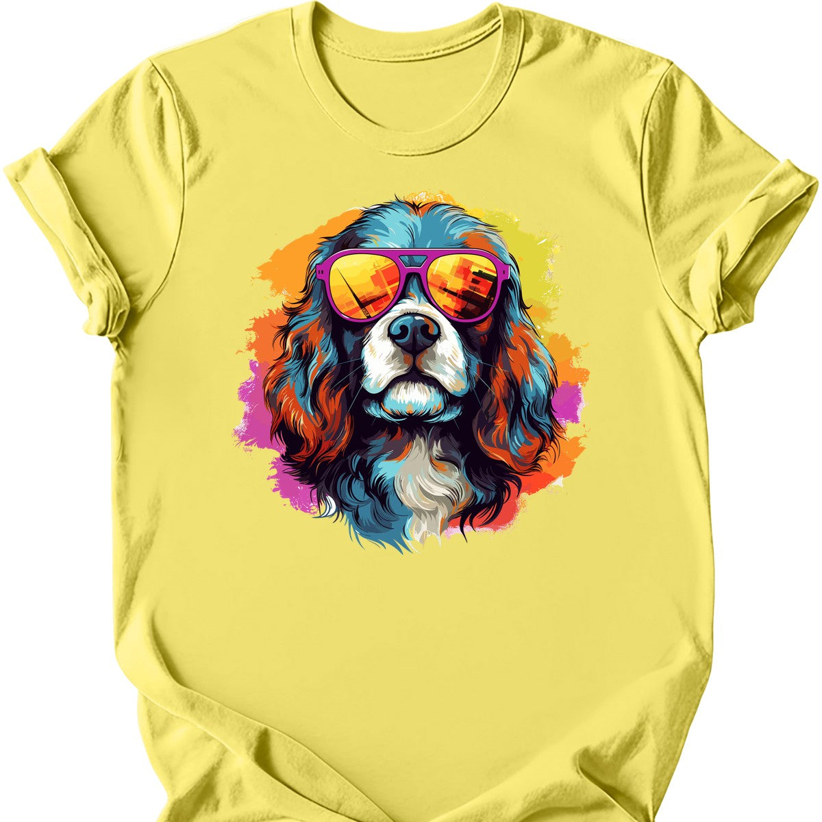 Cavalier King Charles Spaniel - Top Dog T-Shirt - Cornsilk
