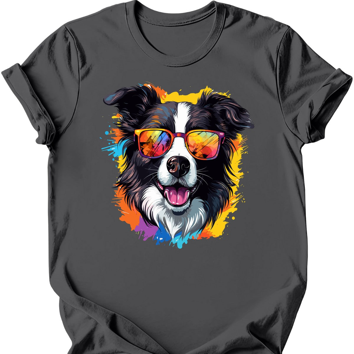 Border Collie - Top Dog T-Shirt - Charcoal